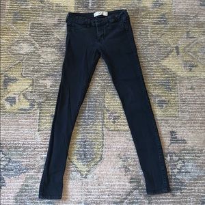Hollister black super skinny jeans